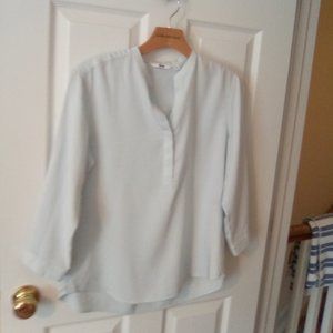 UNIQLO WOMEN RAYON STAND COLLAR 3/4 S